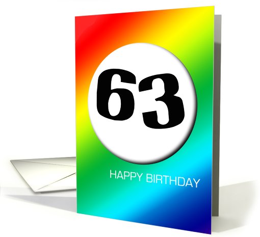 Rainbow birthday - 63 card (424285)