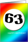 Rainbow birthday - 63 card