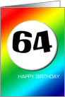 Rainbow birthday - 64 card