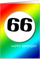 Rainbow birthday - 66 card