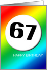 Rainbow birthday - 67 card