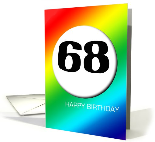 Rainbow birthday - 68 card (424889)
