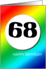 Rainbow birthday - 68 card