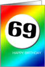 Rainbow birthday - 69 card