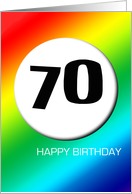 Rainbow birthday - 70 card