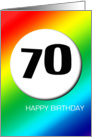 Rainbow birthday - 70 card