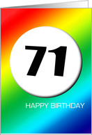 Rainbow birthday - 71 card