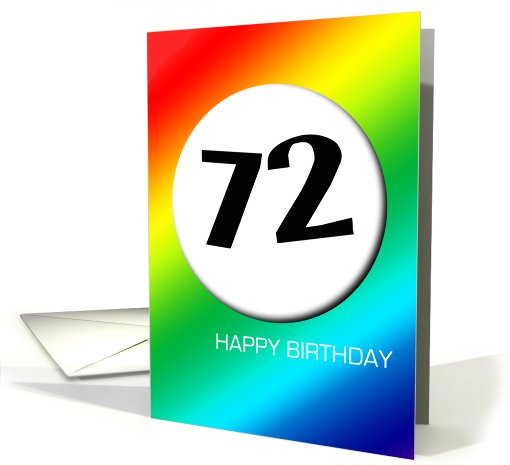 Rainbow birthday - 72 card (424897)