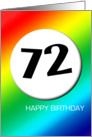 Rainbow birthday - 72 card