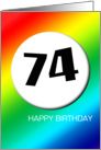 Rainbow birthday - 74 card