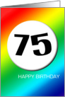 Rainbow birthday - 75 card