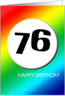 Rainbow birthday - 76 card