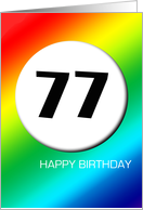 Rainbow birthday - 77 card