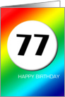 Rainbow birthday - 77 card