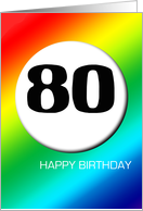 Rainbow birthday - 80 card
