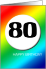 Rainbow birthday - 80 card