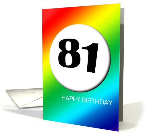 Rainbow birthday - 81 card (426042)