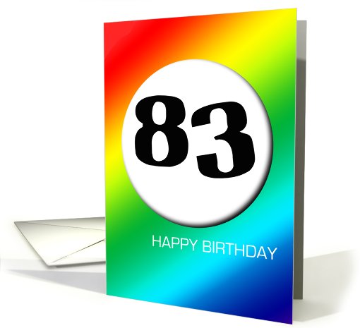 Rainbow birthday - 83 card (426355)