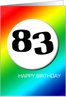 Rainbow birthday - 83 card