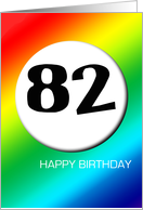 Rainbow birthday - 82 card
