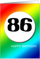 Rainbow birthday - 86 card