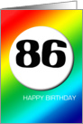 Rainbow birthday - 86 card