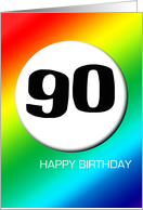 Rainbow birthday - 90 card