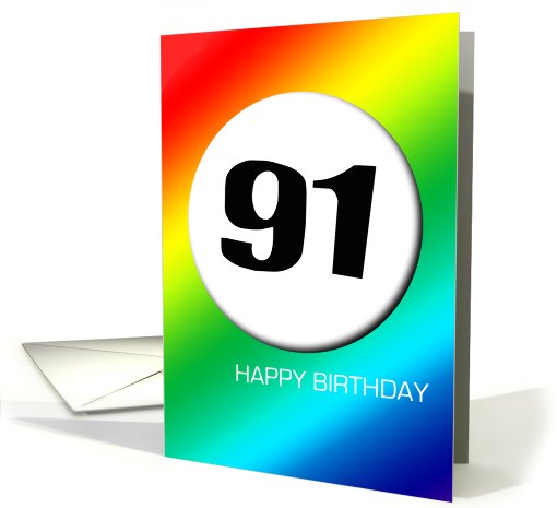 Rainbow birthday - 91 card (427284)
