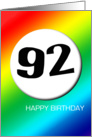 Rainbow birthday - 92 card