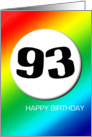 Rainbow birthday - 93 card