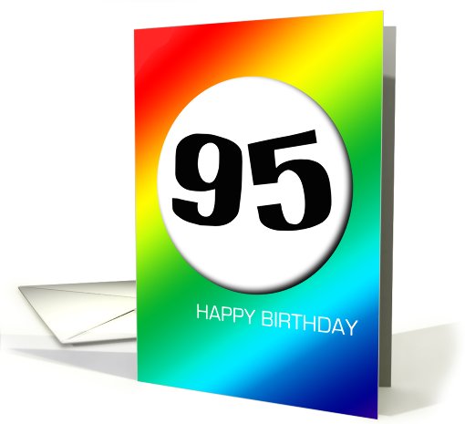 Rainbow birthday - 95 card (427296)