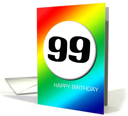 Rainbow birthday - 99 card (427338)