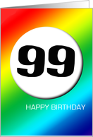 Rainbow birthday - 99 card