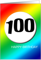 Rainbow birthday - 100 card