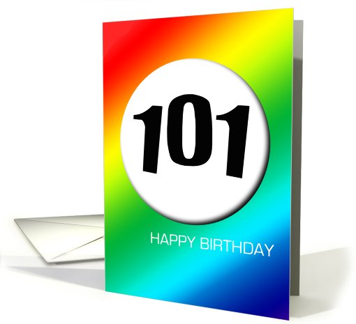 Rainbow birthday - 101 card (427348)