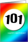 Rainbow birthday - 101 card