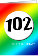 Rainbow birthday - 102 card