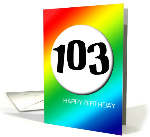 Rainbow birthday - 103 card (427570)