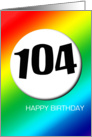 Rainbow birthday - 104 card