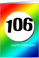 Rainbow birthday - 106 card