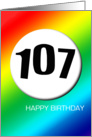 Rainbow birthday - 107 card