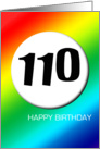 Rainbow birthday - 110 card