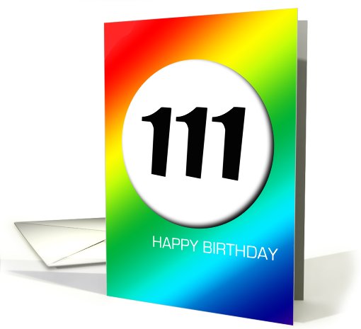 Rainbow birthday - 111 card (427587)