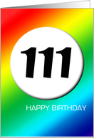 Rainbow birthday - 111 card