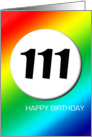 Rainbow birthday - 111 card