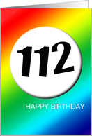 Rainbow birthday - 112 card