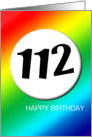 Rainbow birthday - 112 card