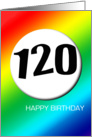 Rainbow birthday - 120 card