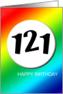 Rainbow birthday - 121 card