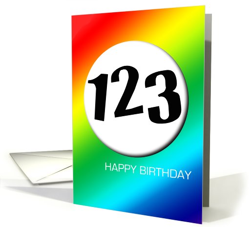 Rainbow birthday - 123 card (428043)